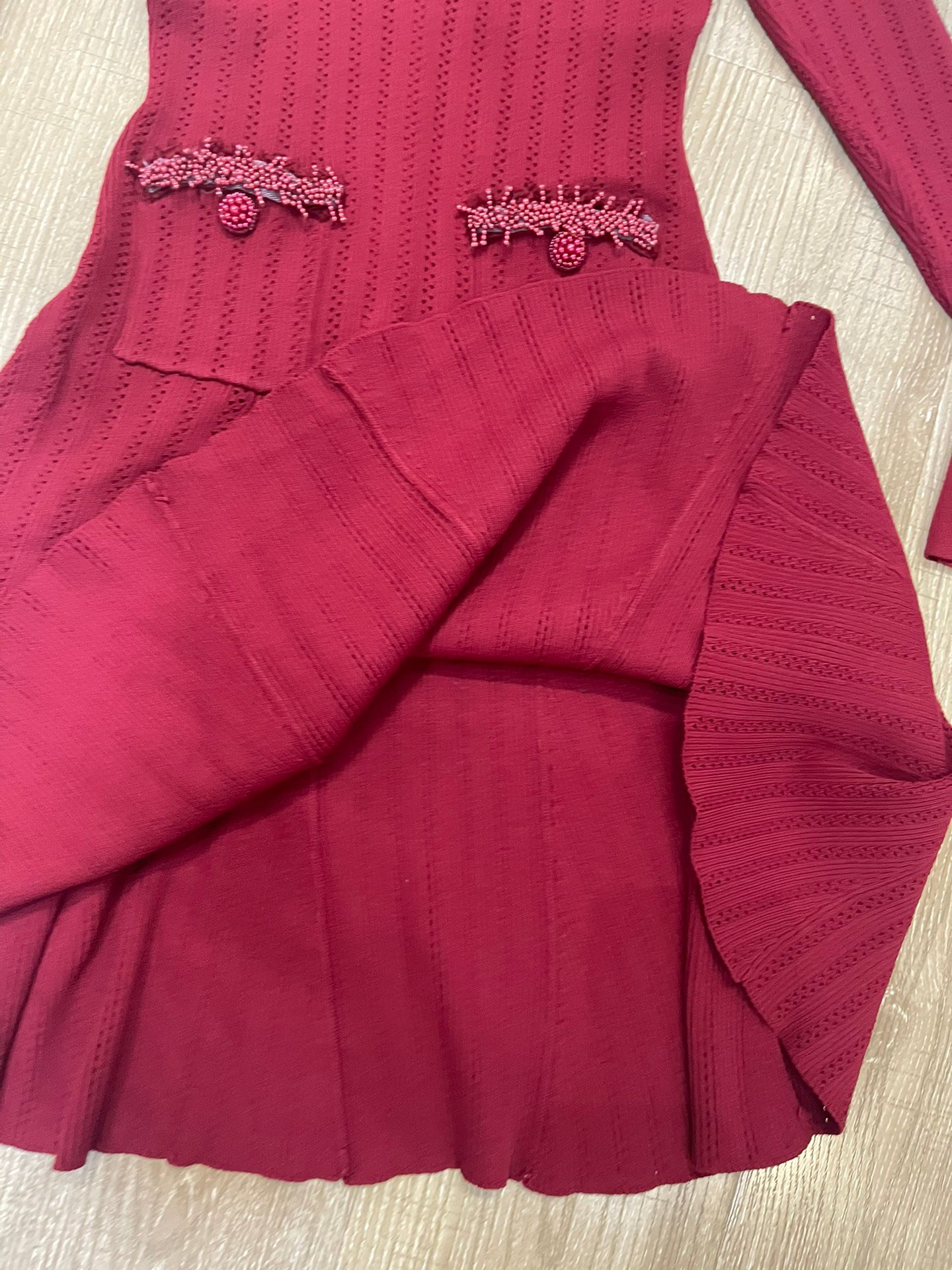 Self-Portrait Long-Sleeved Knitted Dress D121303 - Image 6