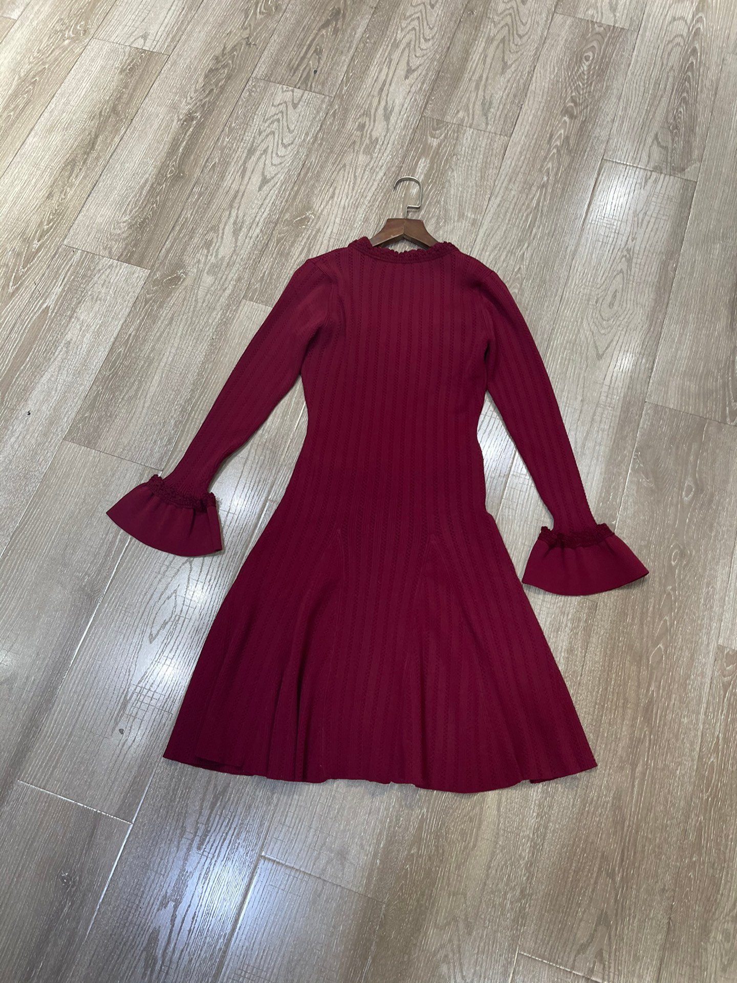 Self-Portrait Long-Sleeved Knitted Dress D121303 - Image 7