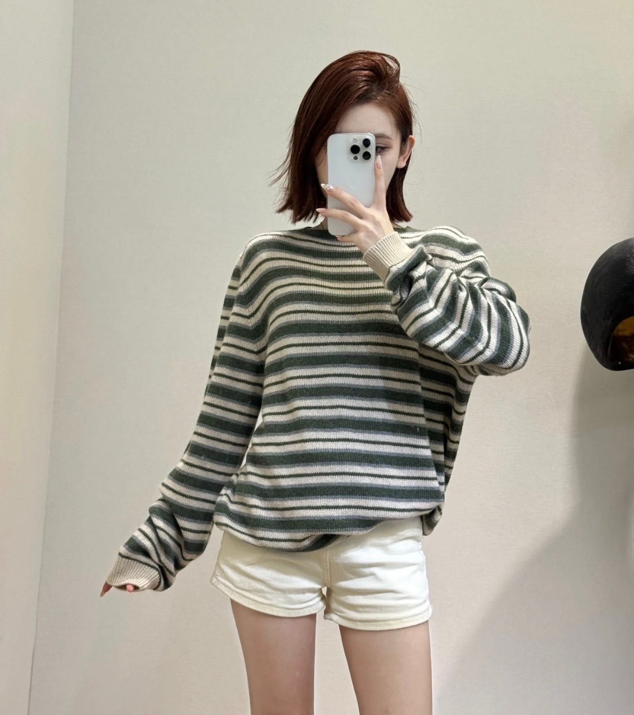 Loro Piana Green Striped Cashmere Sweater D121607 - Image 10