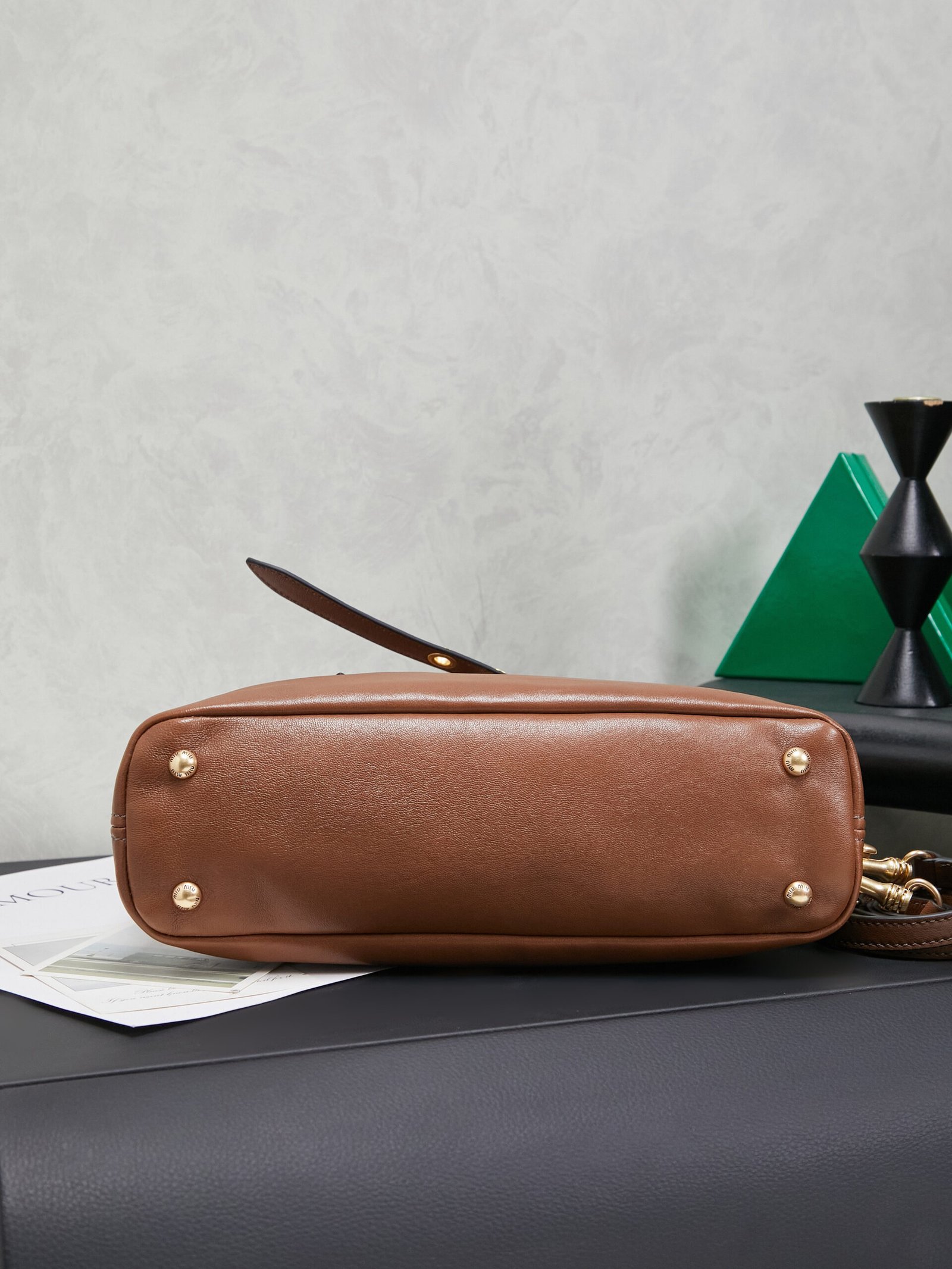 Miu Miu Briarwood Aventure Nappa Leather Bag L121708 - Image 6