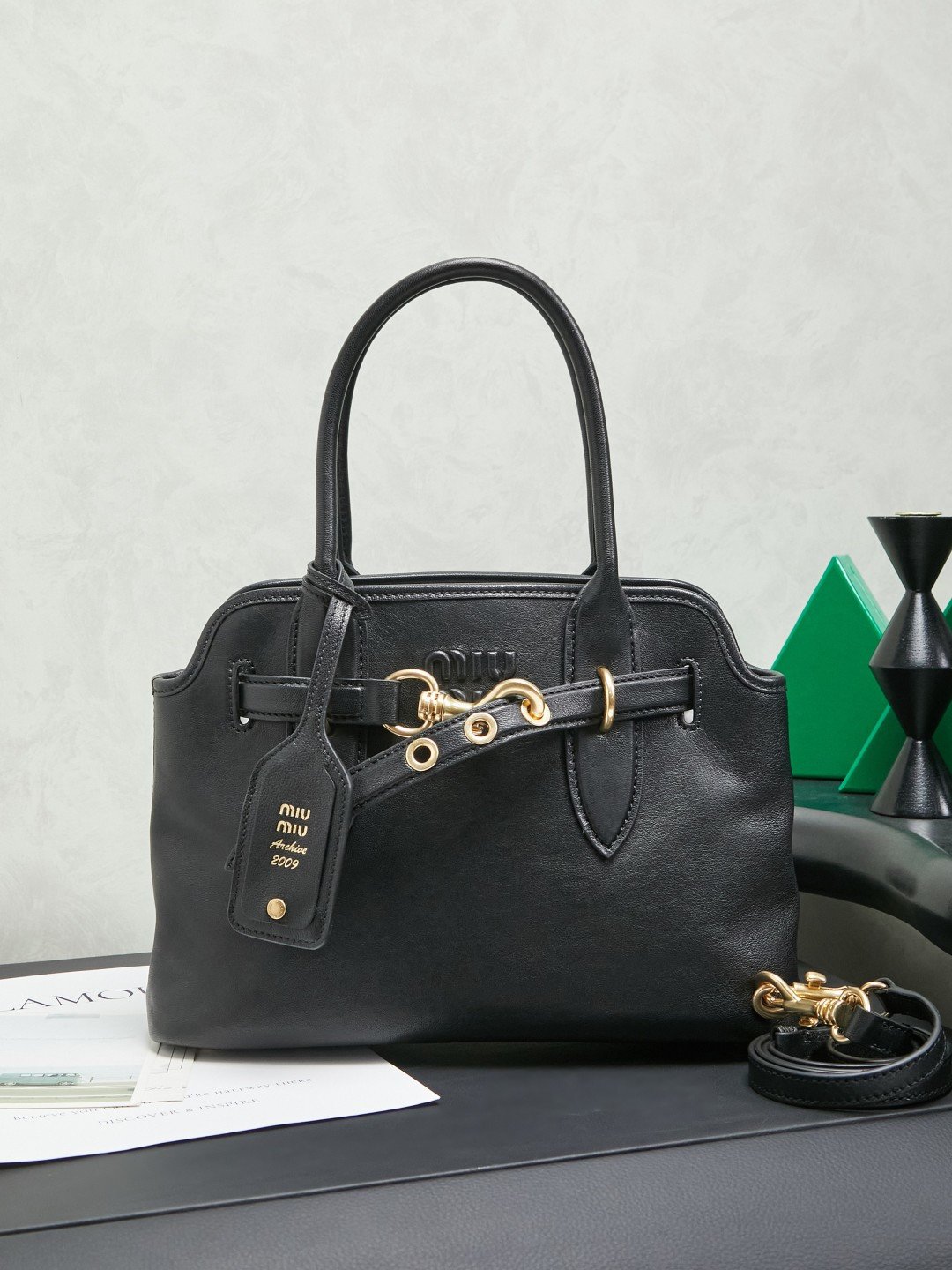 Miu Miu Briarwood Aventure Nappa Leather Bag L121708 - Image 8