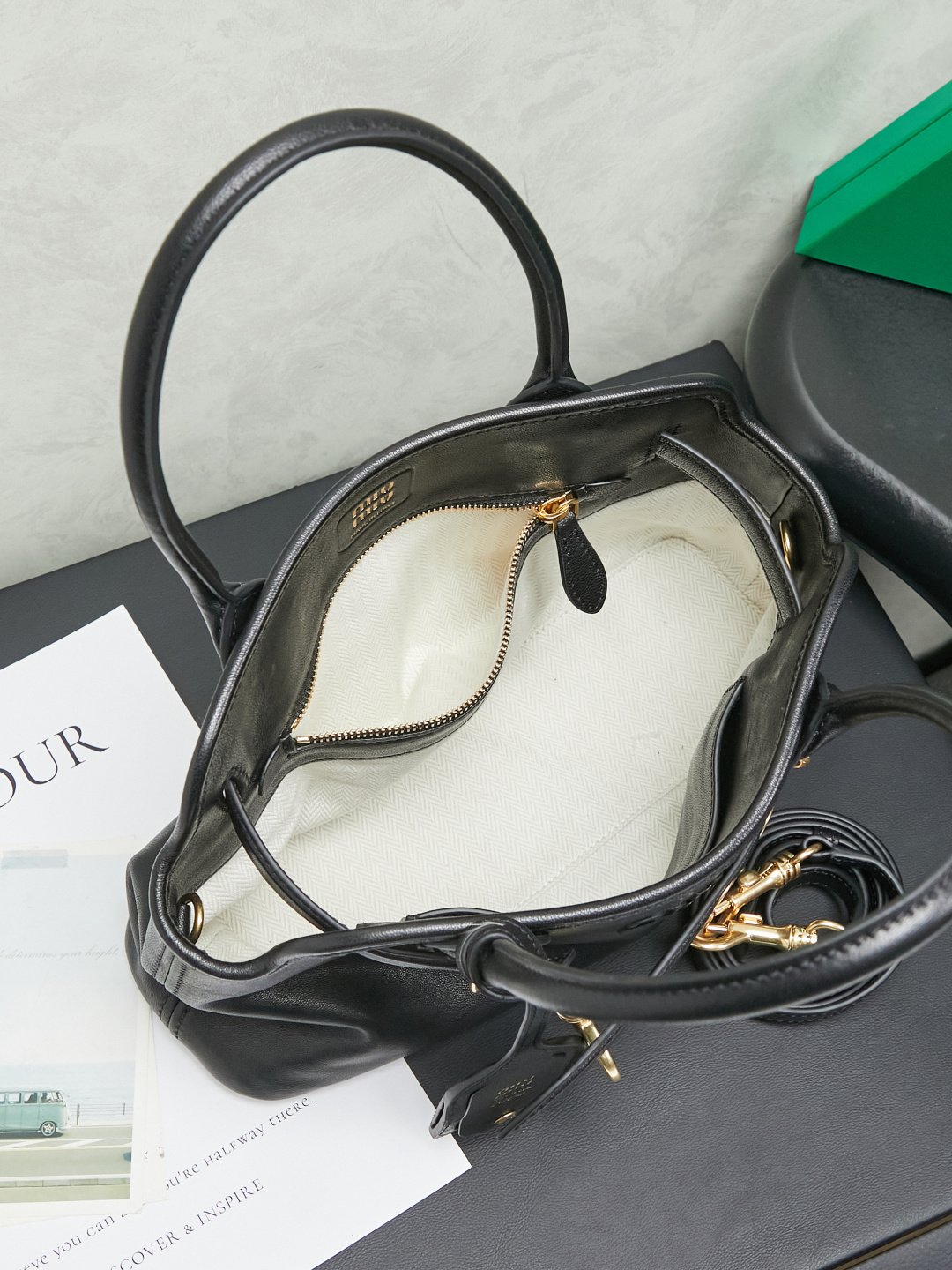 Miu Miu Briarwood Aventure Nappa Leather Bag L121708 - Image 9