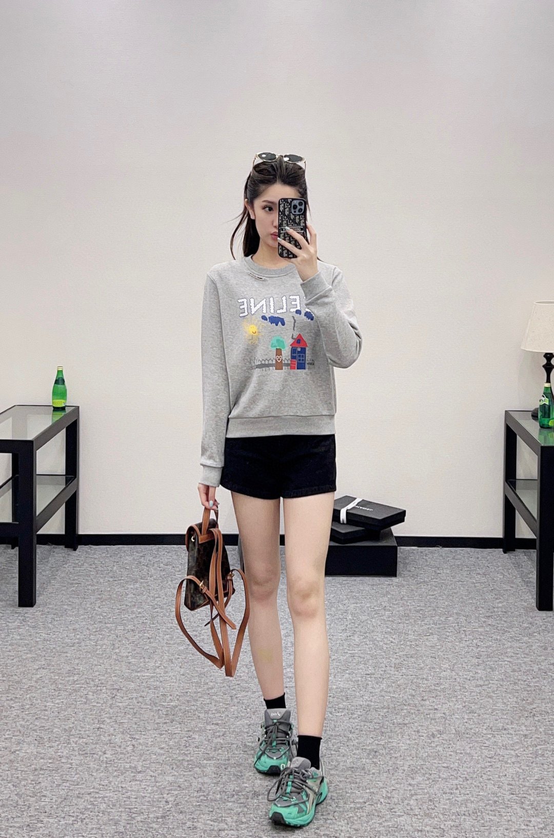 CELINE regular sweatshirt IN cotton fleece D121808 - Image 11