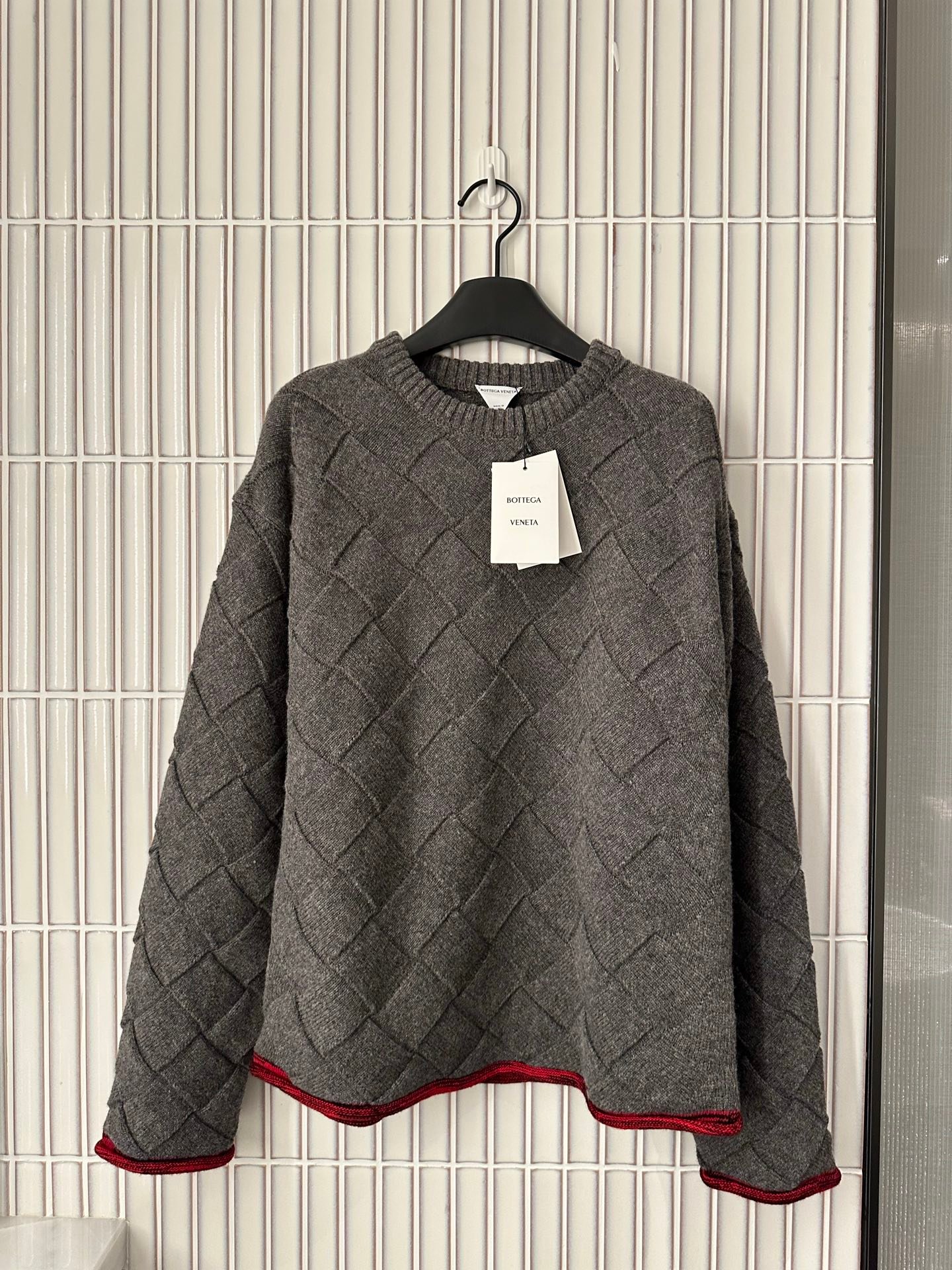 Bottega Veneta Intrecciato 3D Wool Blend Knitted Sweater D121907