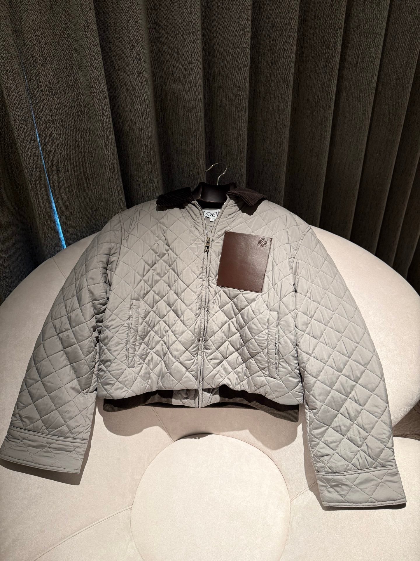 Loewe Corduroy-Collar Quilted Barn Jacket D121908 - Image 2