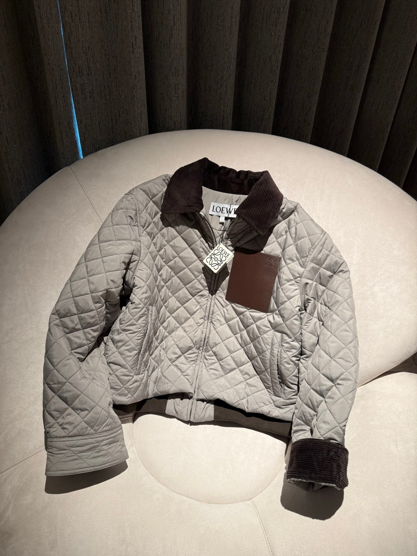 Loewe Corduroy-Collar Quilted Barn Jacket D121908