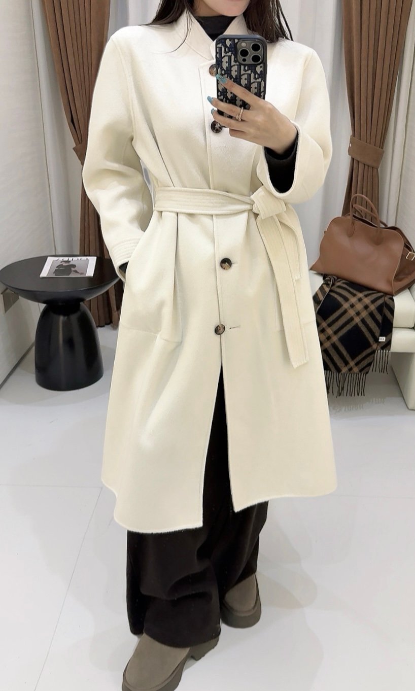 High-quality cashmere coat D122406 - Image 6