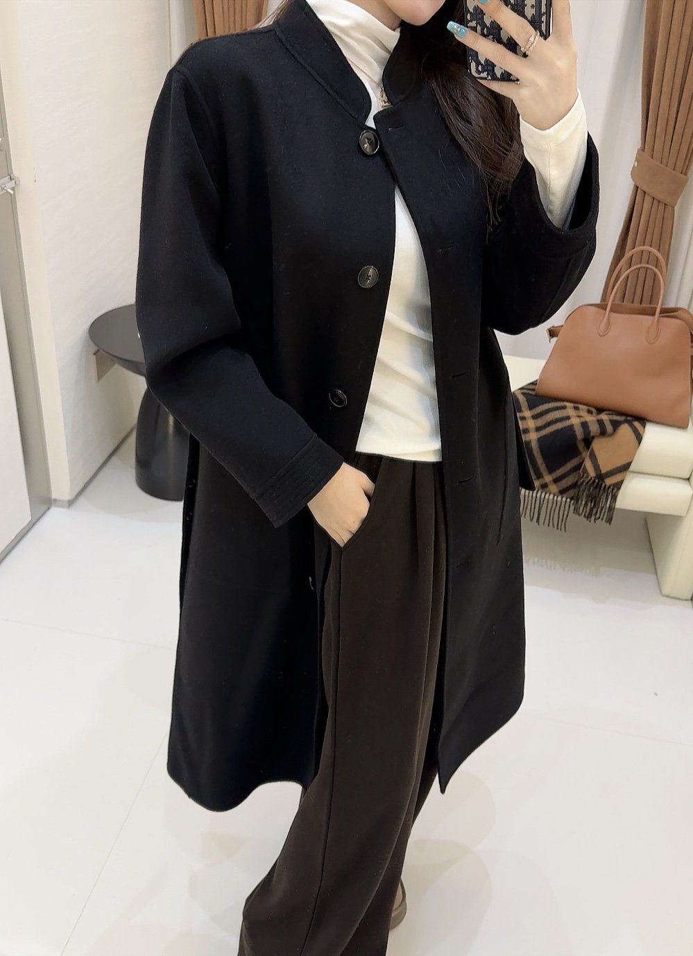 High-quality cashmere coat D122406 - Image 7