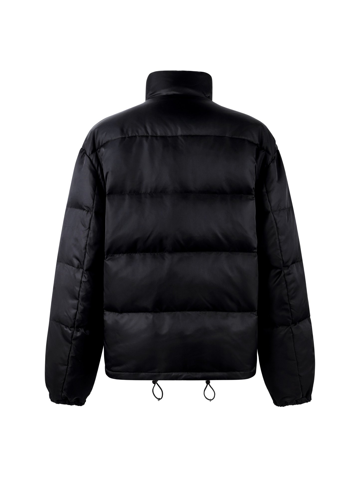 PRADA Standing Collar Solid Color Zippered Long-Sleeved Down Jacket 122402 - Image 3