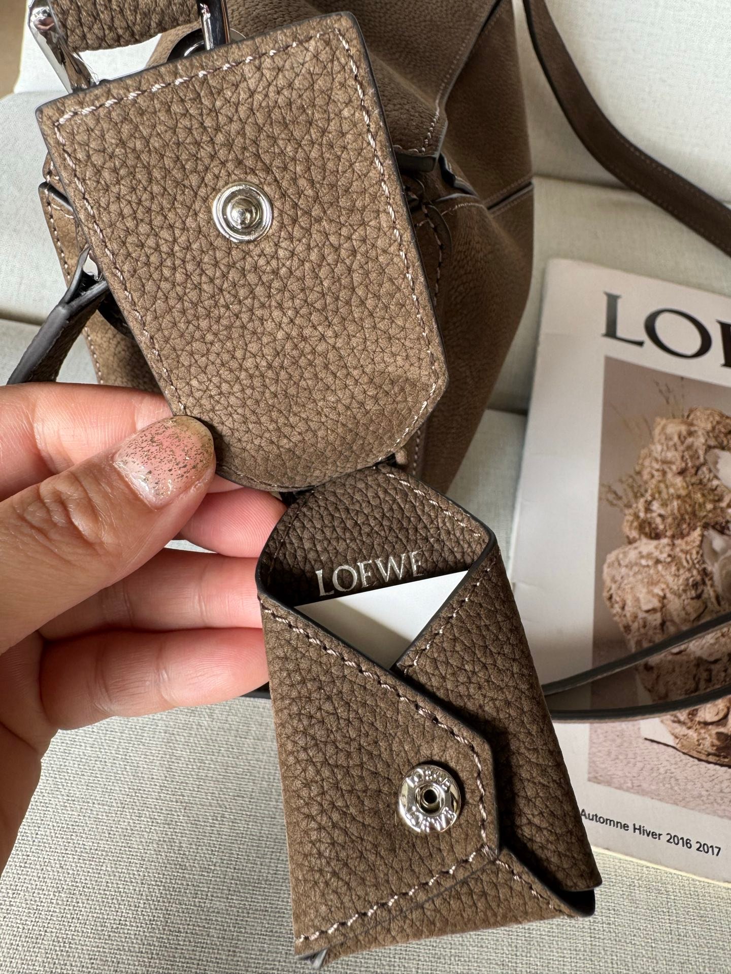 Loewe Small Puzzle Edge Soft Grain Leather Handbag L122410 - Image 8