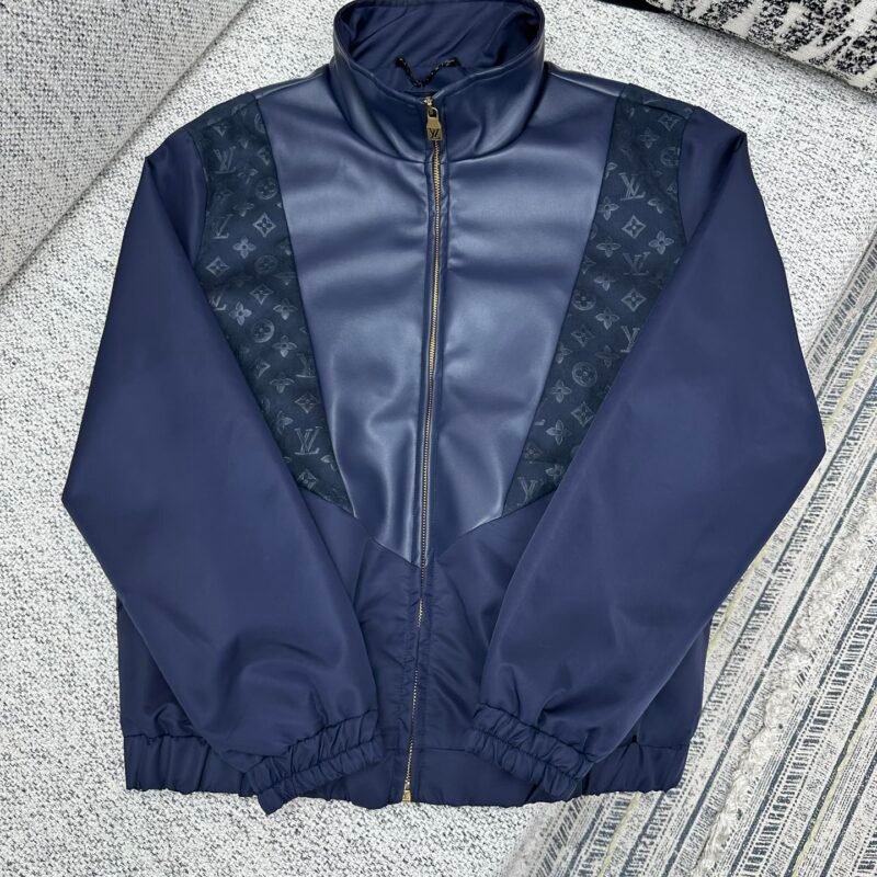 Louis Vuitton Leather Mix Track Top 122505