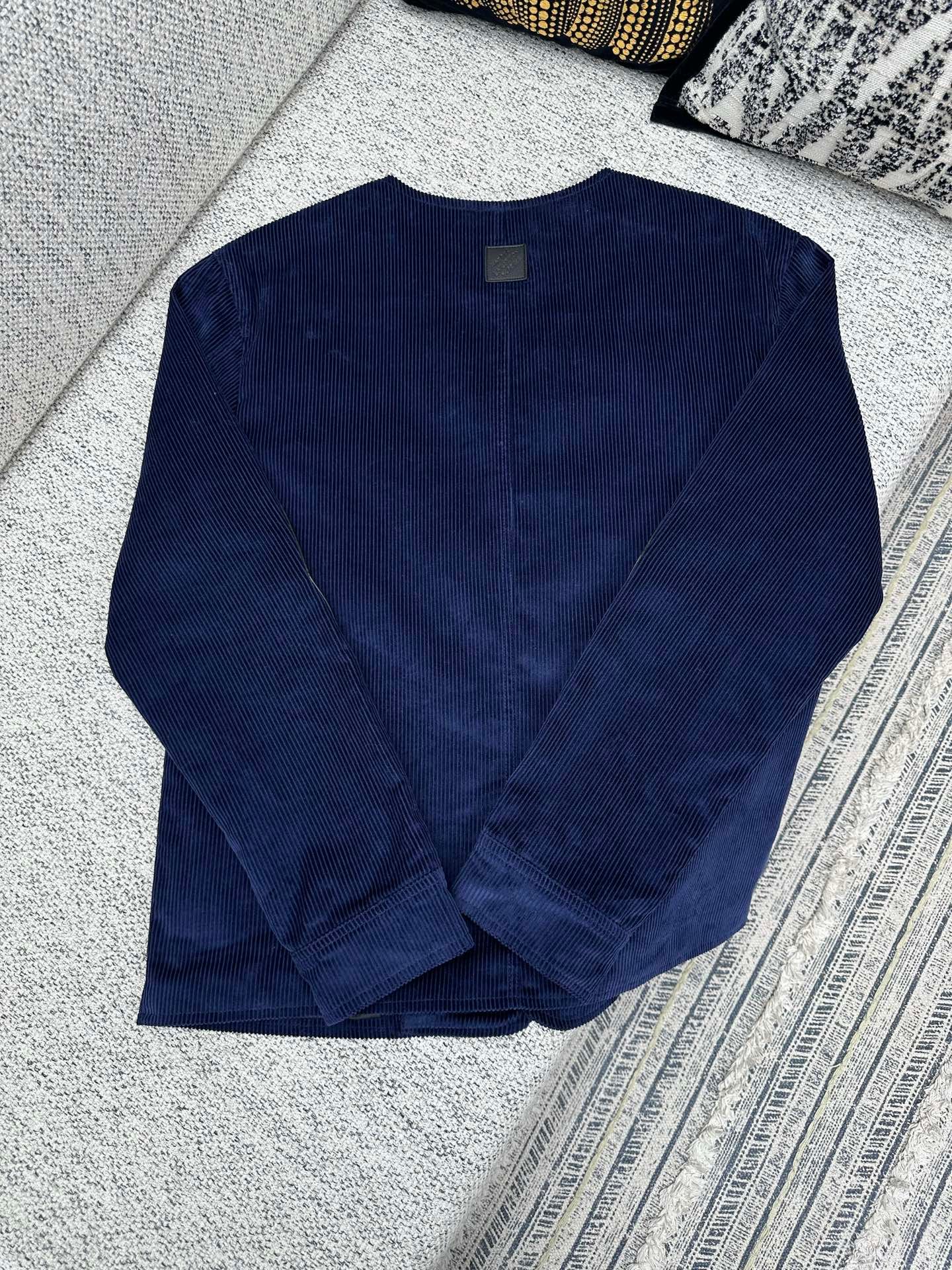 Louis Vuitton Corduroy Collarless Jacket 122508 - Image 3