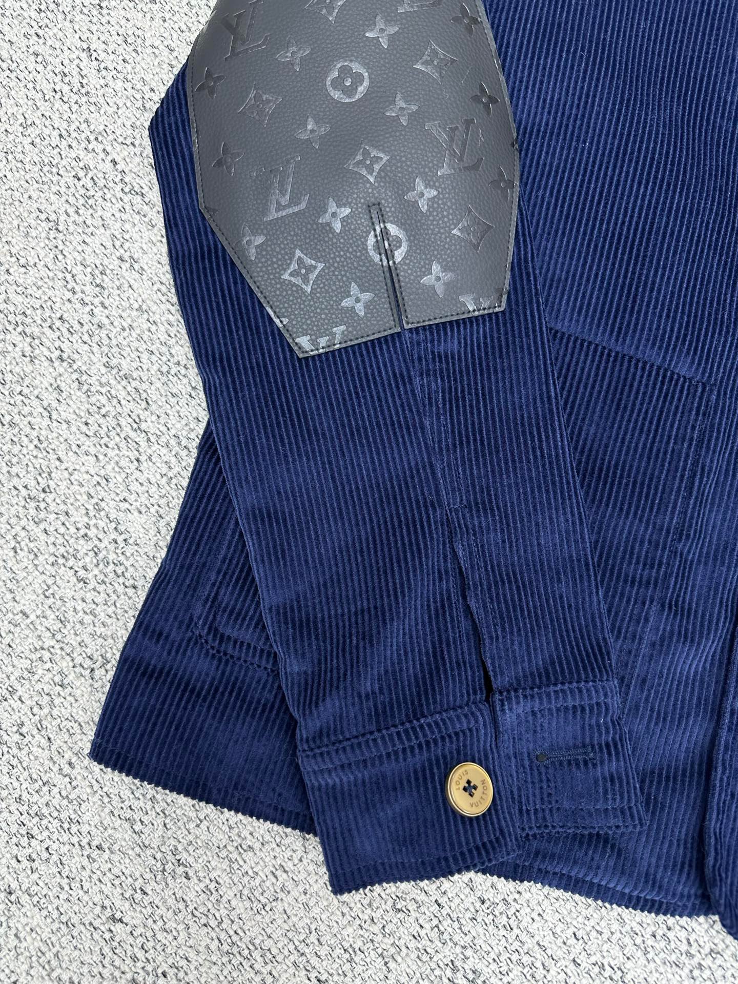 Louis Vuitton Corduroy Collarless Jacket 122508 - Image 5