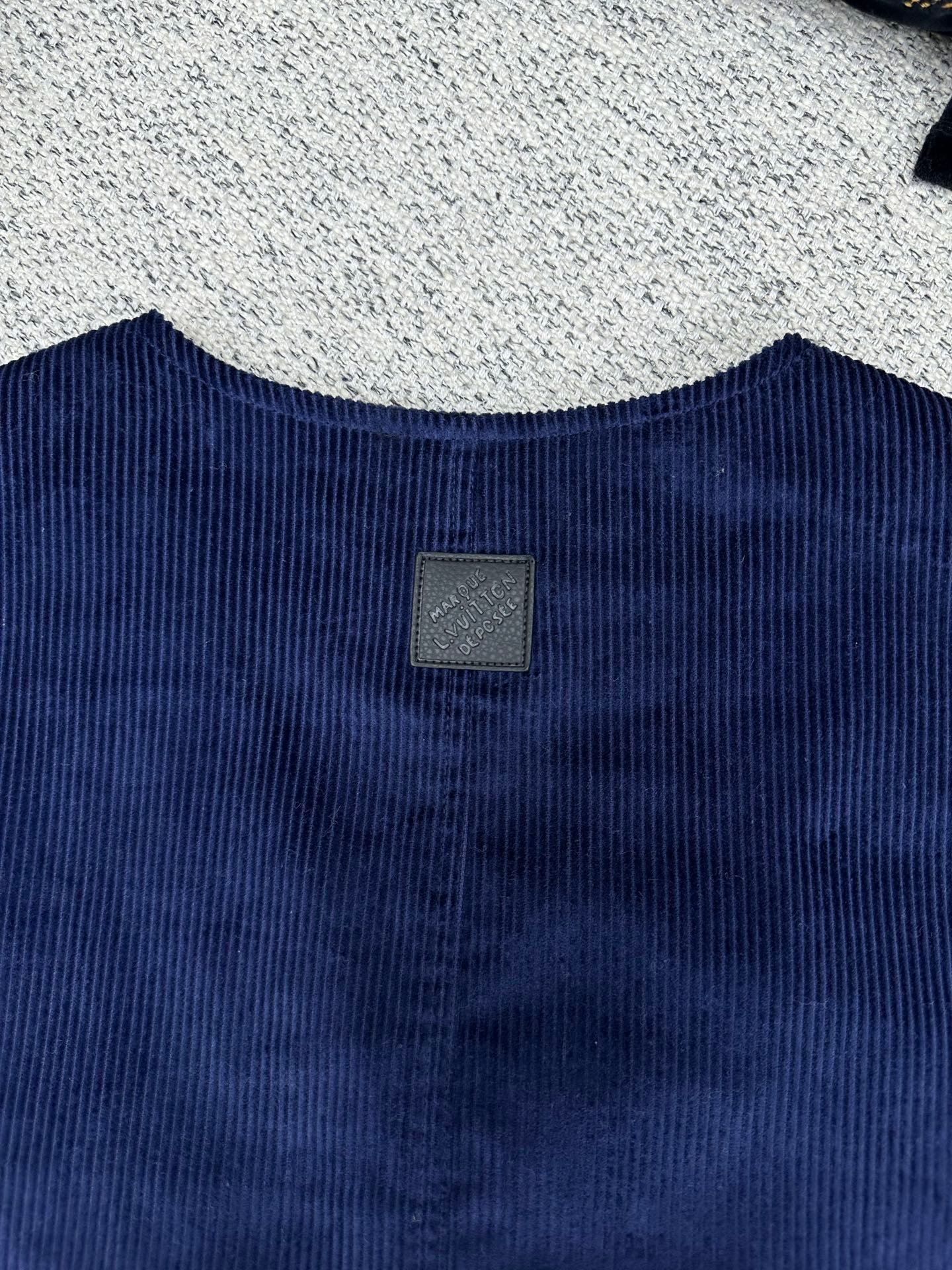 Louis Vuitton Corduroy Collarless Jacket 122508 - Image 9