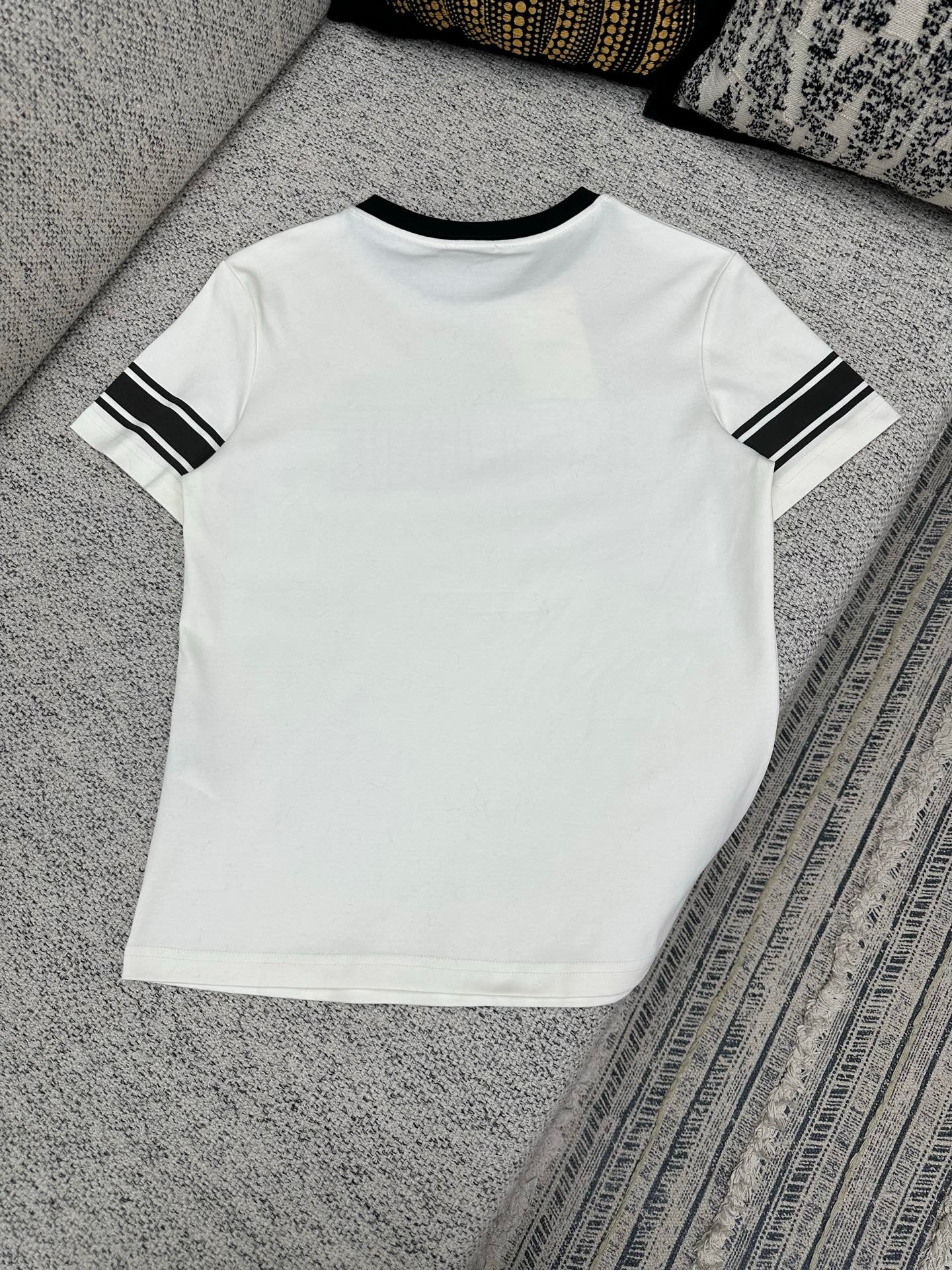 Celine cotton knitted printed loose T-shirt 122902 - Image 5