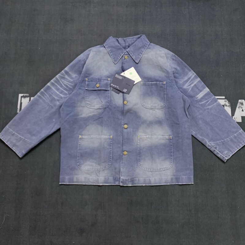 Prada produces vintage washed workwear-style denim jackets 123002