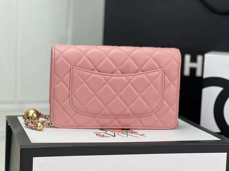 pink lamb skin mini bag B6011205 - Image 6