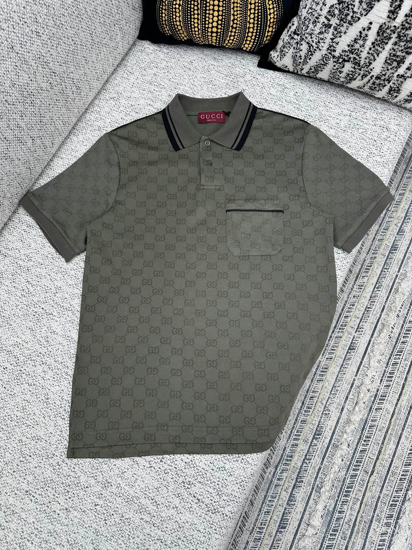 GUCCI Knitted Plaid Polo Shirt Set M6010507 - Image 2