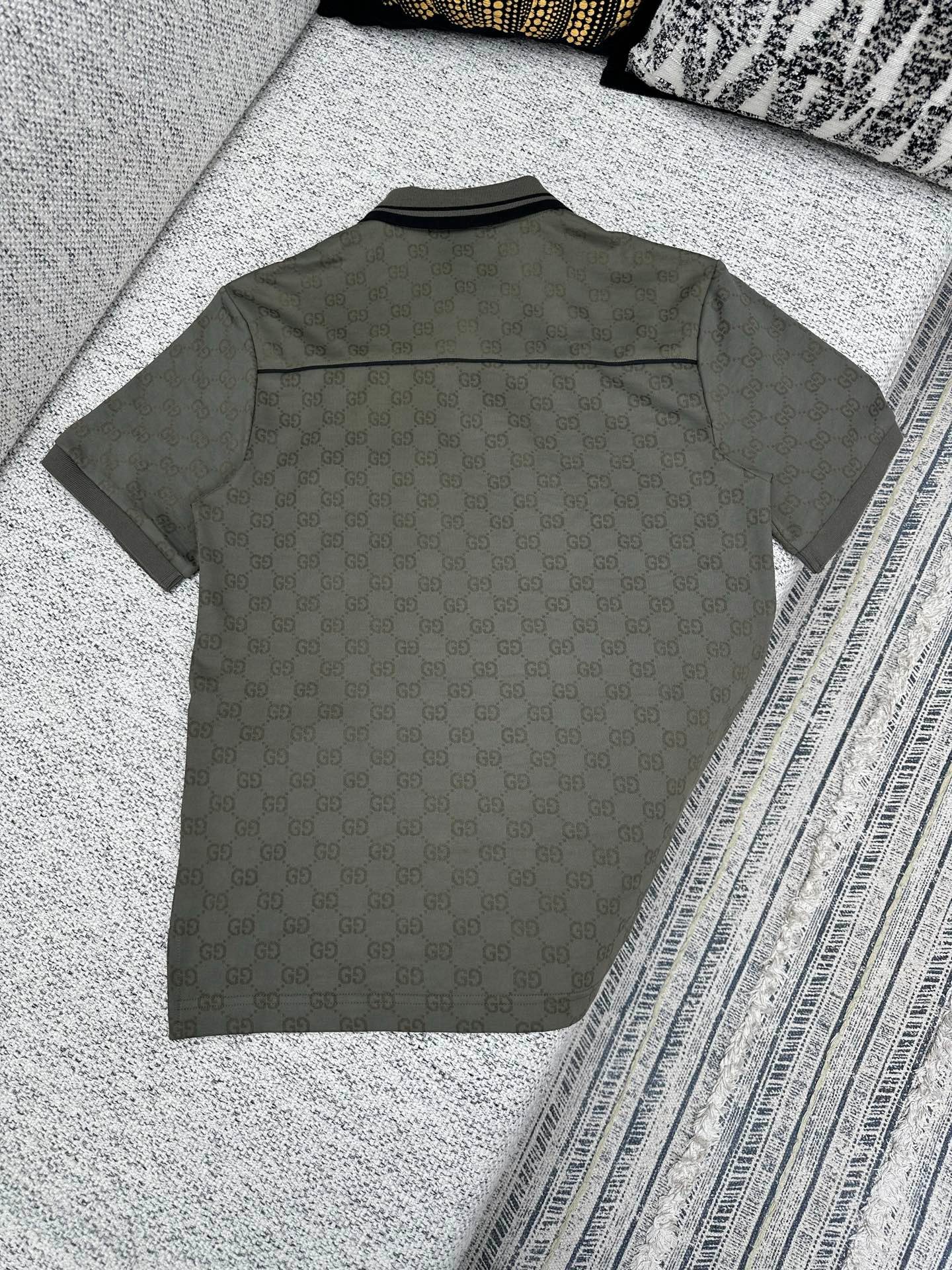 GUCCI Knitted Plaid Polo Shirt Set M6010507 - Image 7