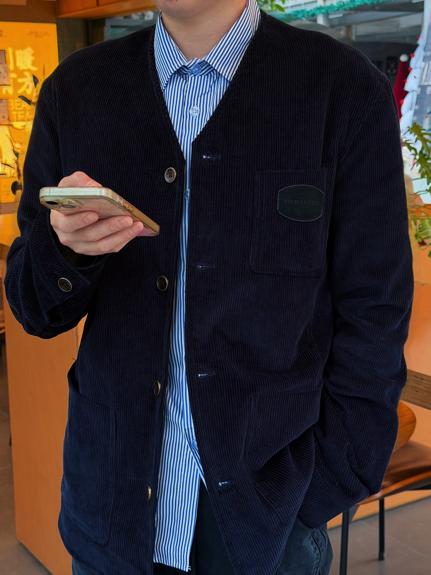 Louis Vuitton Corduroy Collarless Jacket M6010604 - Image 10