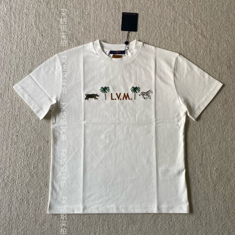 LV Animal Embroidery Round-neck Short-sleeved Shirt M6010908