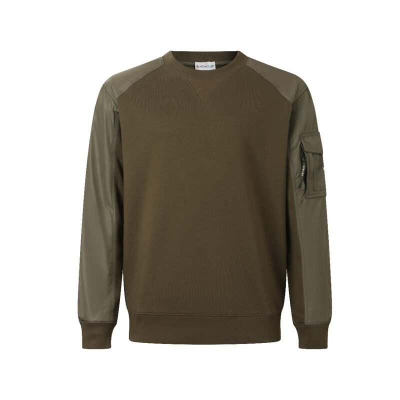 Moncler Olive Green Cotton Blend Sweatshirt M6011201