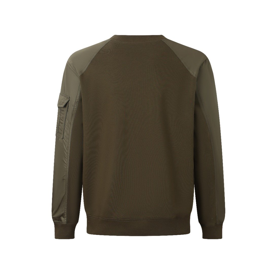 Moncler Olive Green Cotton Blend Sweatshirt M6011201 - Image 4