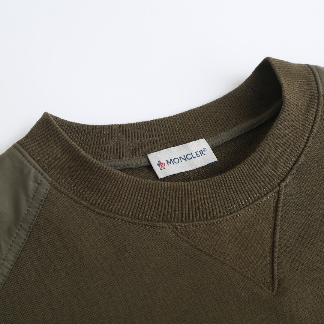 Moncler Olive Green Cotton Blend Sweatshirt M6011201 - Image 5