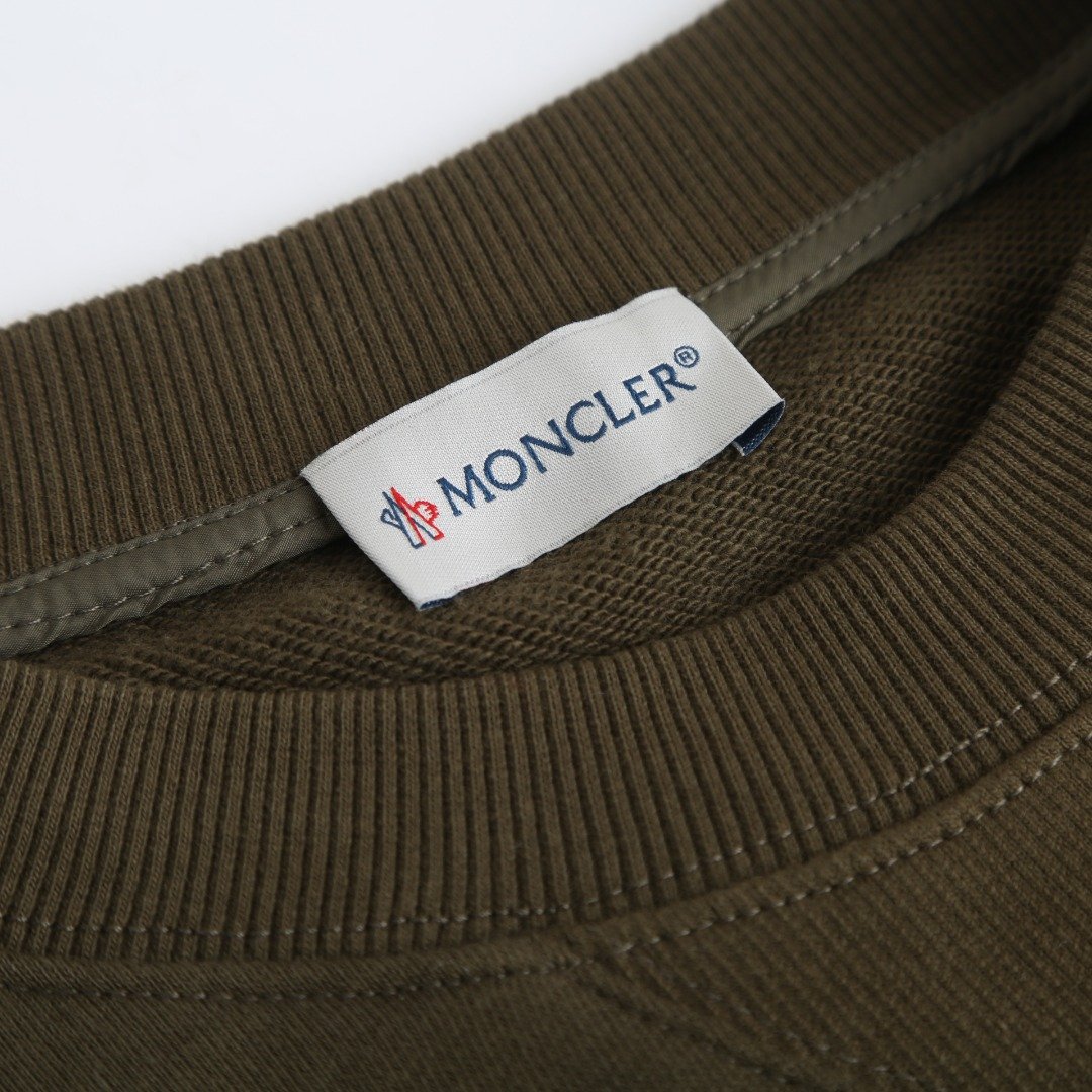 Moncler Olive Green Cotton Blend Sweatshirt M6011201 - Image 6