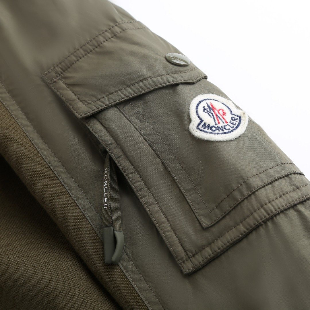 Moncler Olive Green Cotton Blend Sweatshirt M6011201 - Image 9