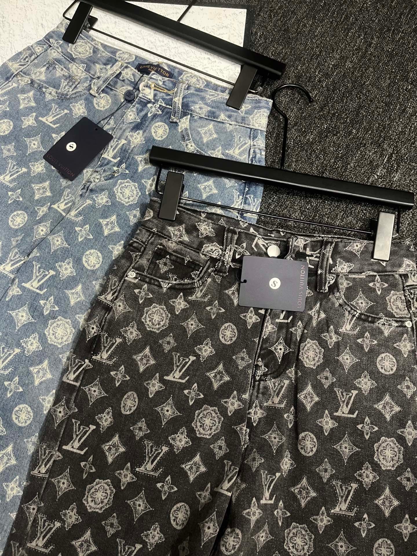 LV Three-Dimensional Printing Denim Wide-leg Pants W6011206 - Image 4