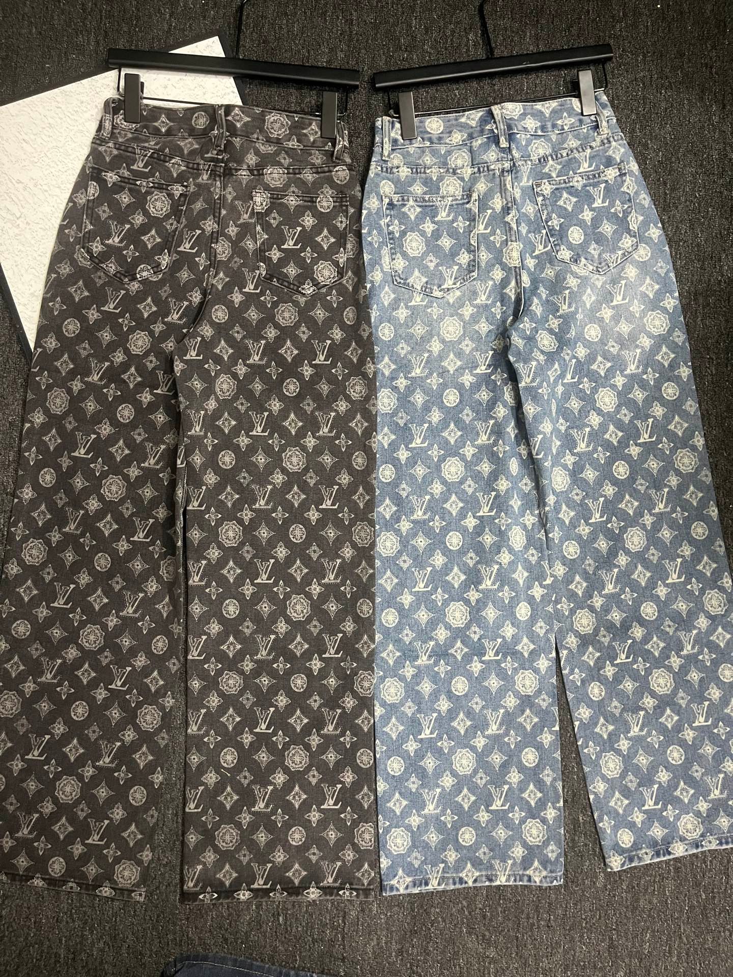 LV Three-Dimensional Printing Denim Wide-leg Pants W6011206 - Image 6