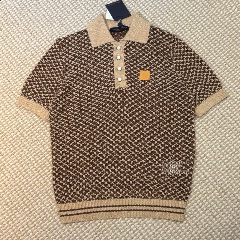 Louis Vuitton Short-Sleeved Knitted Mesh Polo M6011302