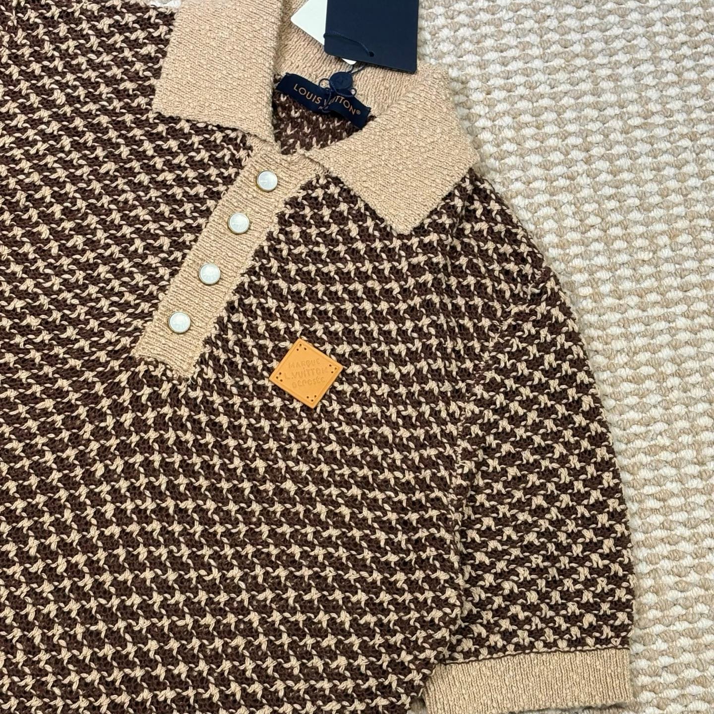 Louis Vuitton Short-Sleeved Knitted Mesh Polo M6011302 - Image 5