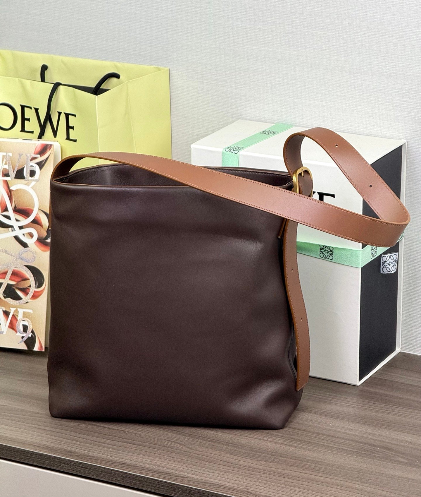 Loewe Draped tote in mellow nappa lambskin B6011601 - Image 5
