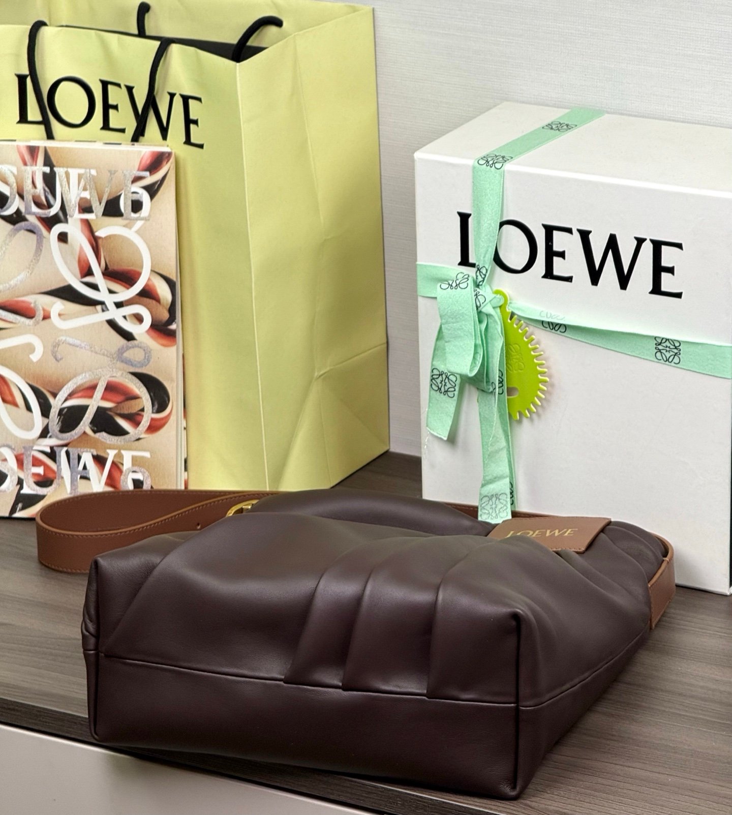 Loewe Draped tote in mellow nappa lambskin B6011601 - Image 6