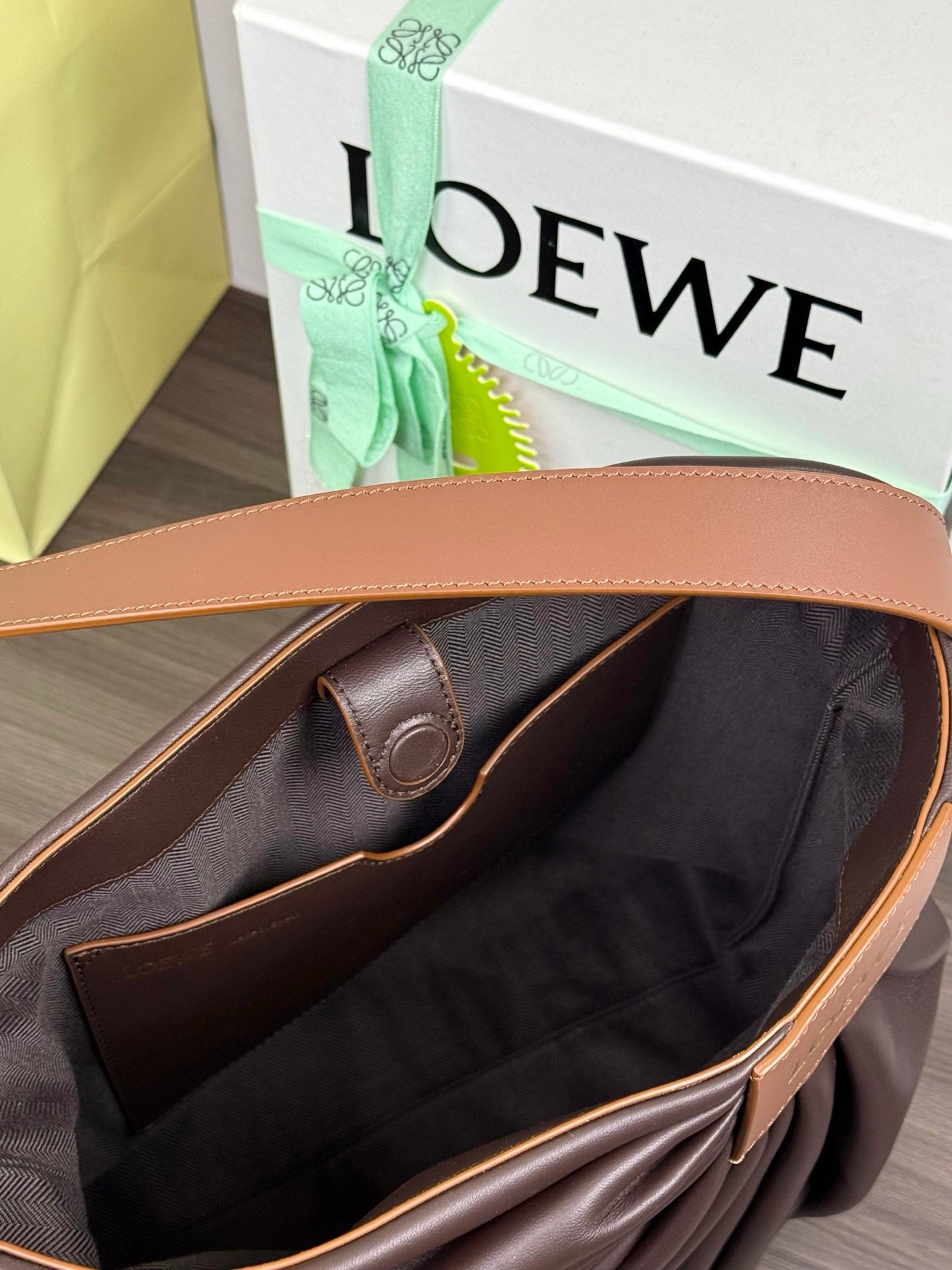 Loewe Draped tote in mellow nappa lambskin B6011601 - Image 8