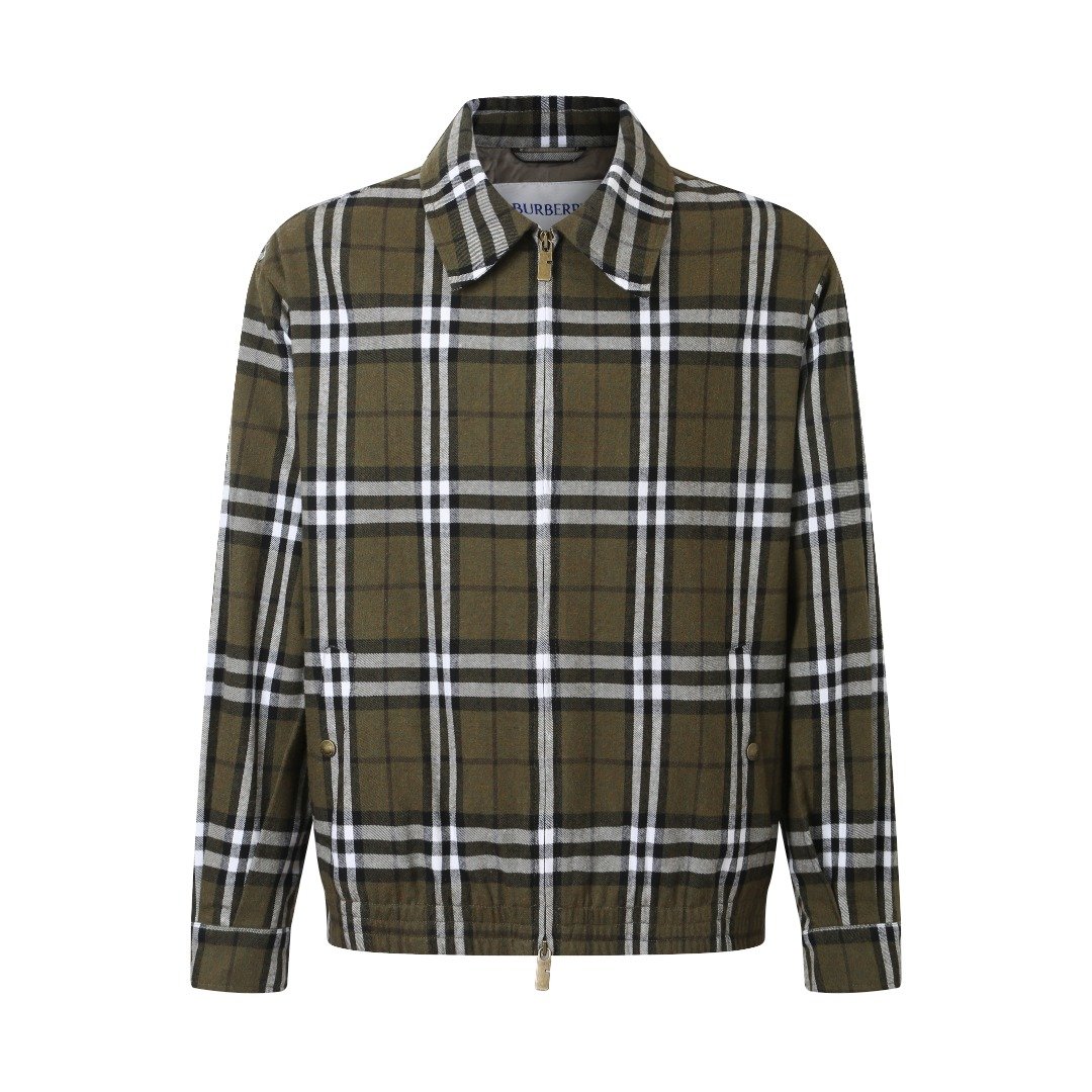 BURBERRY Check pattern wool Harrington Jacket M6011604
