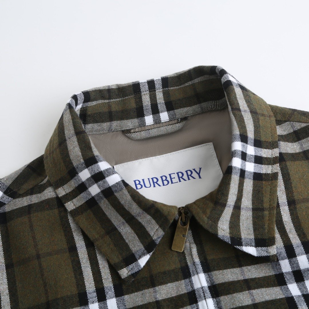 BURBERRY Check pattern wool Harrington Jacket M6011604 - Image 4
