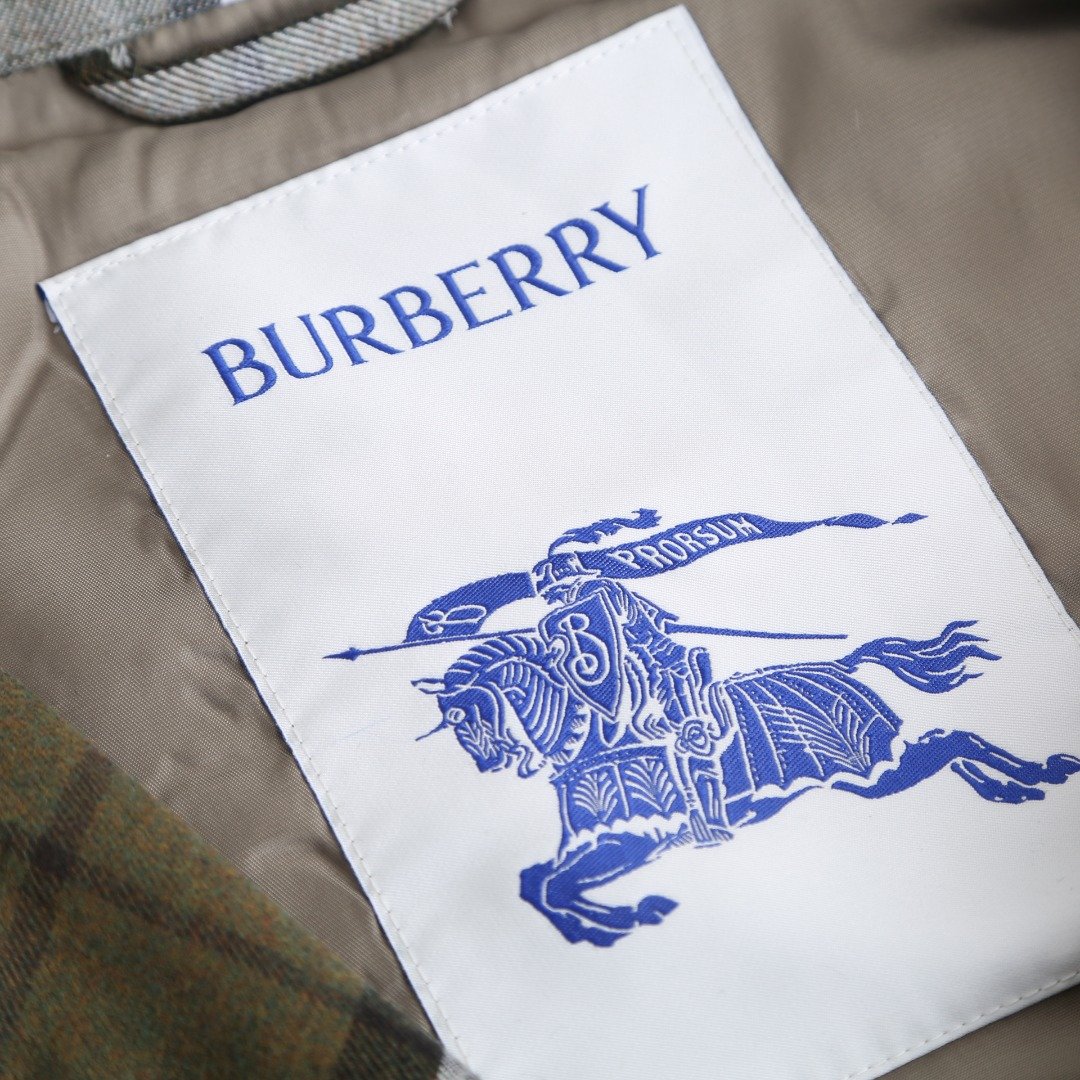 BURBERRY Check pattern wool Harrington Jacket M6011604 - Image 6
