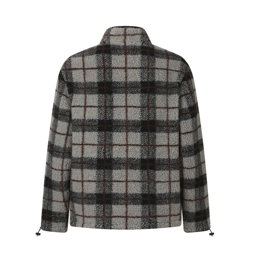 MIUMIU Contrasting Patterned Zip-Up Coat M6011606 - Image 5