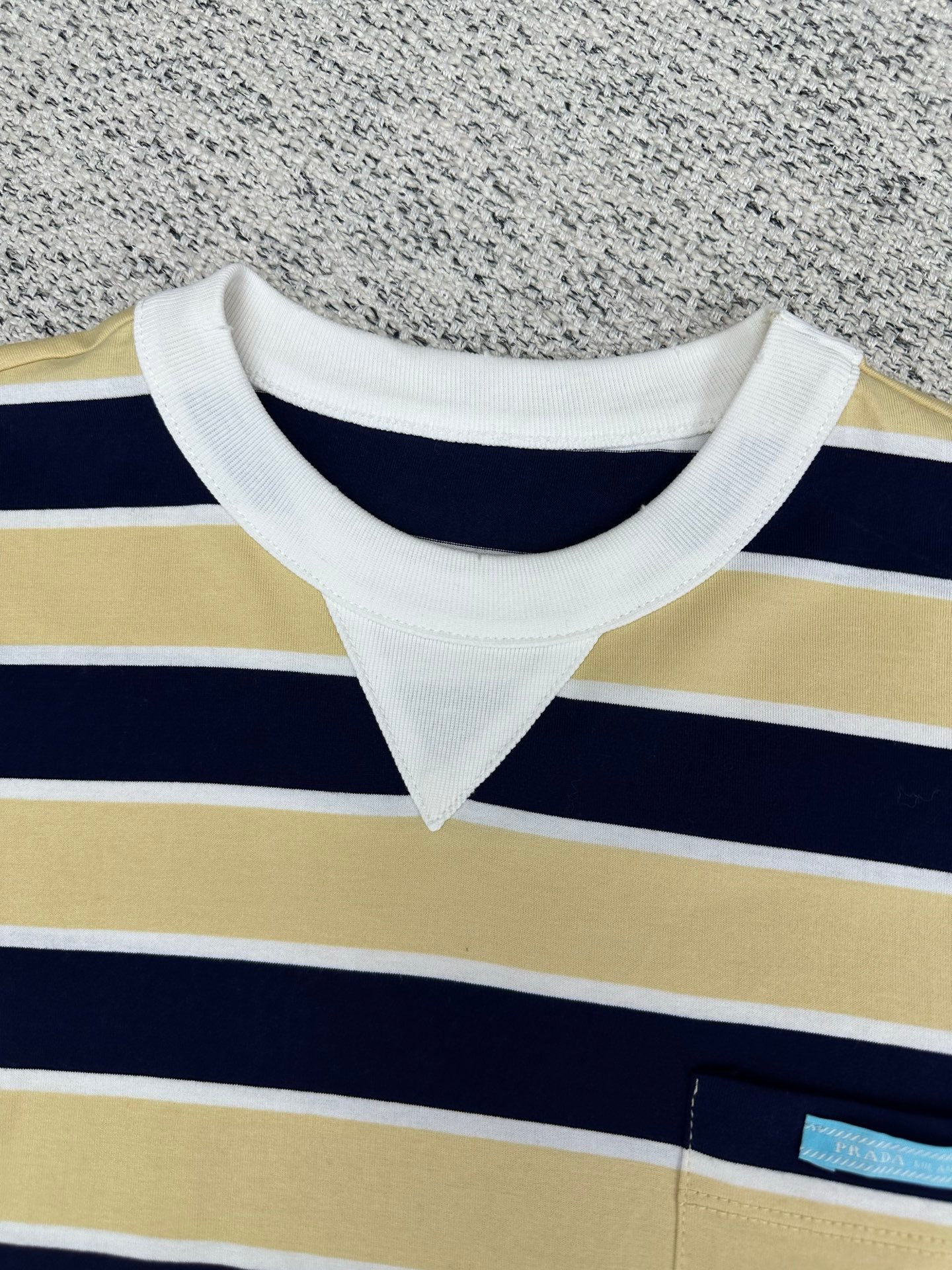 Prada Striped Lisle Thread T-Shirt M6011701 - Image 4