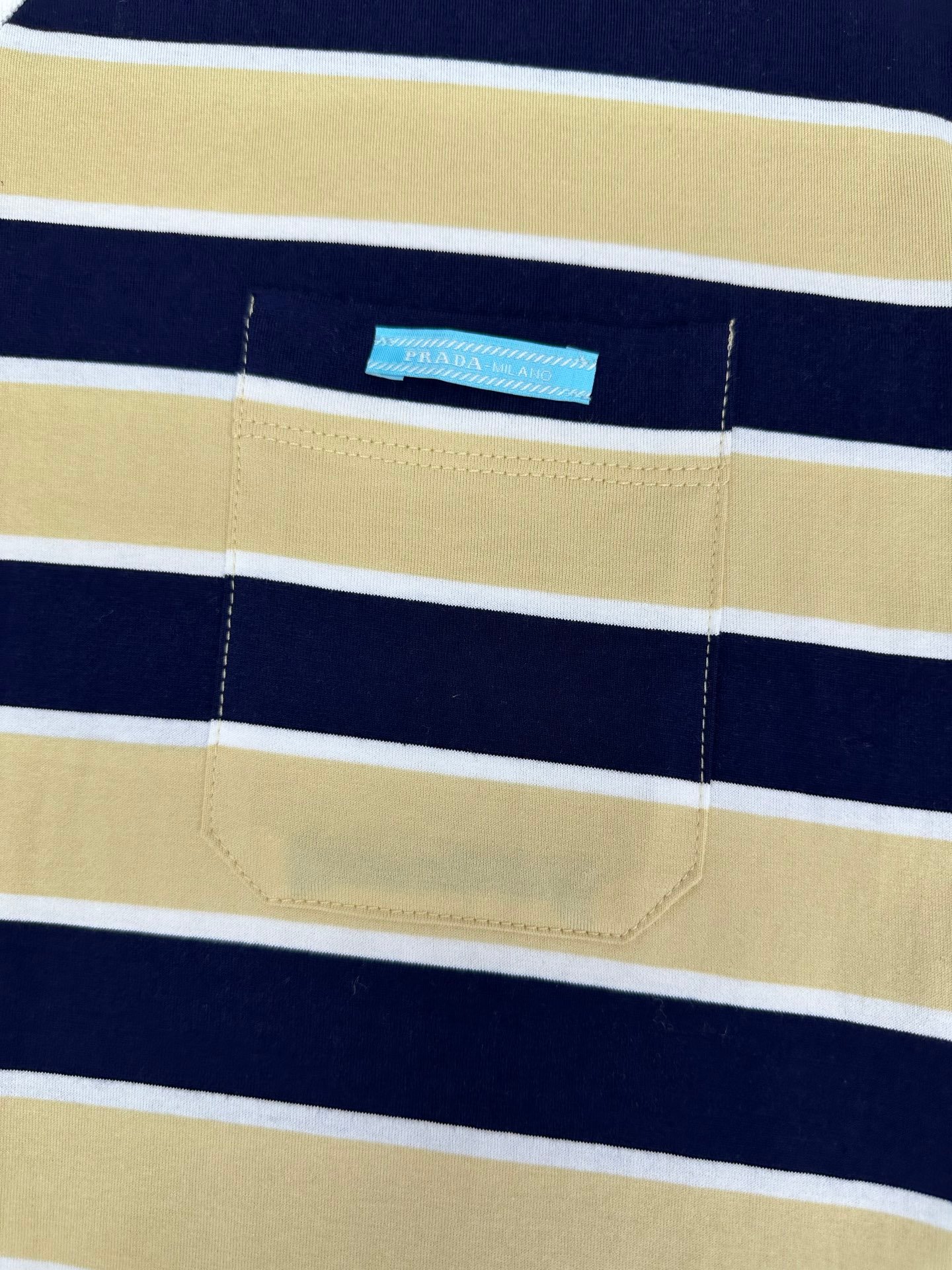 Prada Striped Lisle Thread T-Shirt M6011701 - Image 5