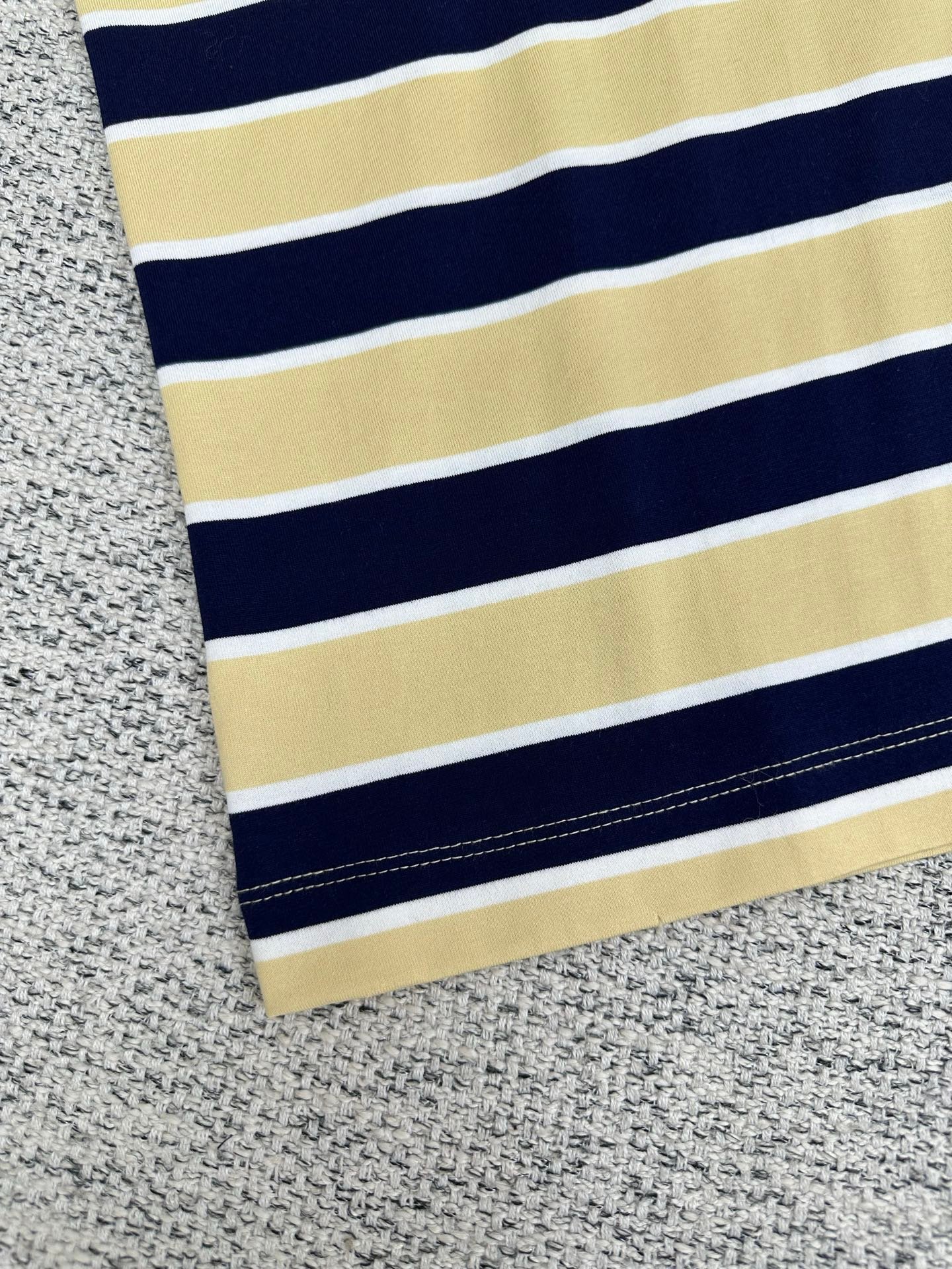 Prada Striped Lisle Thread T-Shirt M6011701 - Image 7
