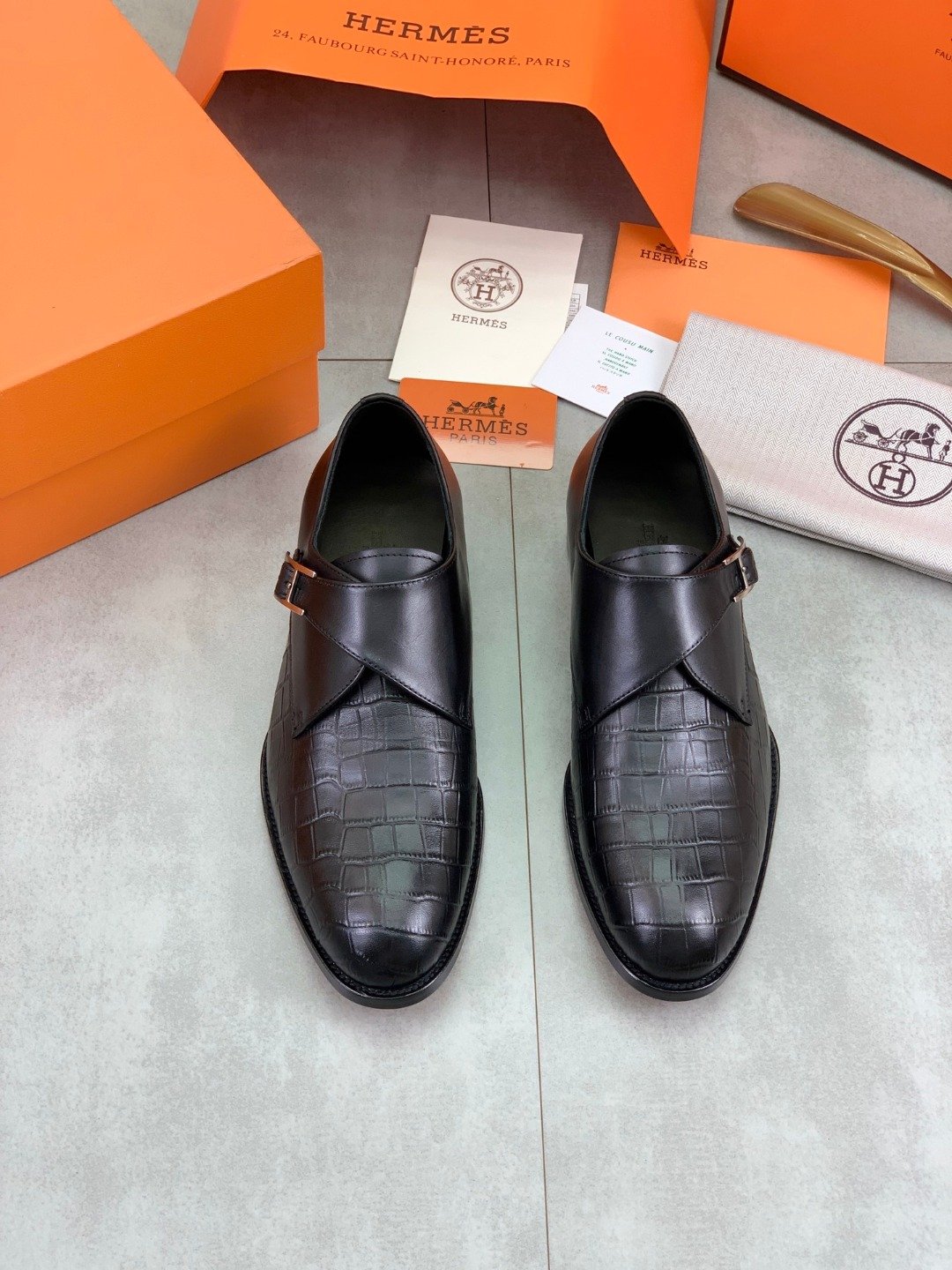 Hermès calfskin casual shoes B6012002 - Image 9