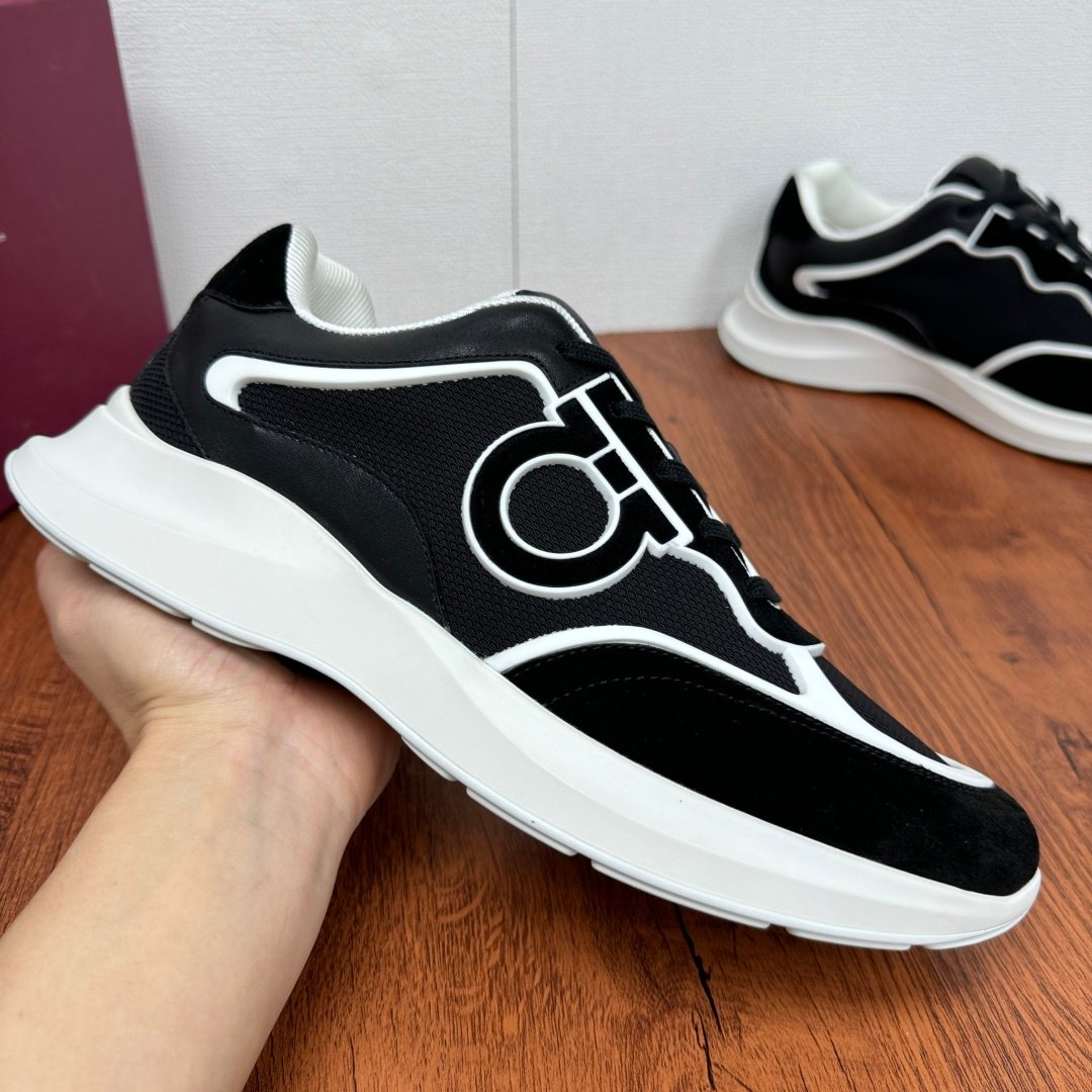 Ferragamo Cancini buckle men's low-top casual shoes B6012004 - Image 5
