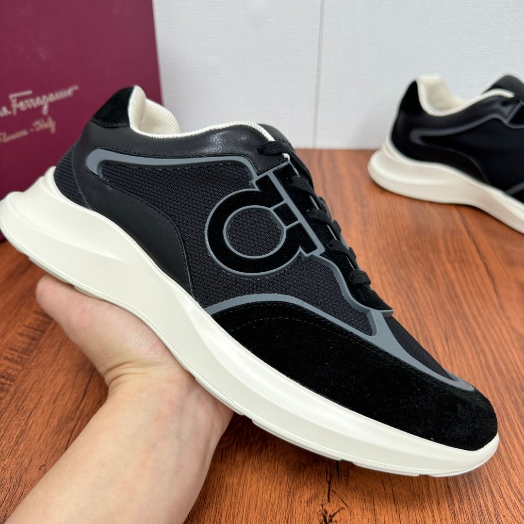 Ferragamo Cancini buckle men's low-top casual shoes B6012004 - Image 3