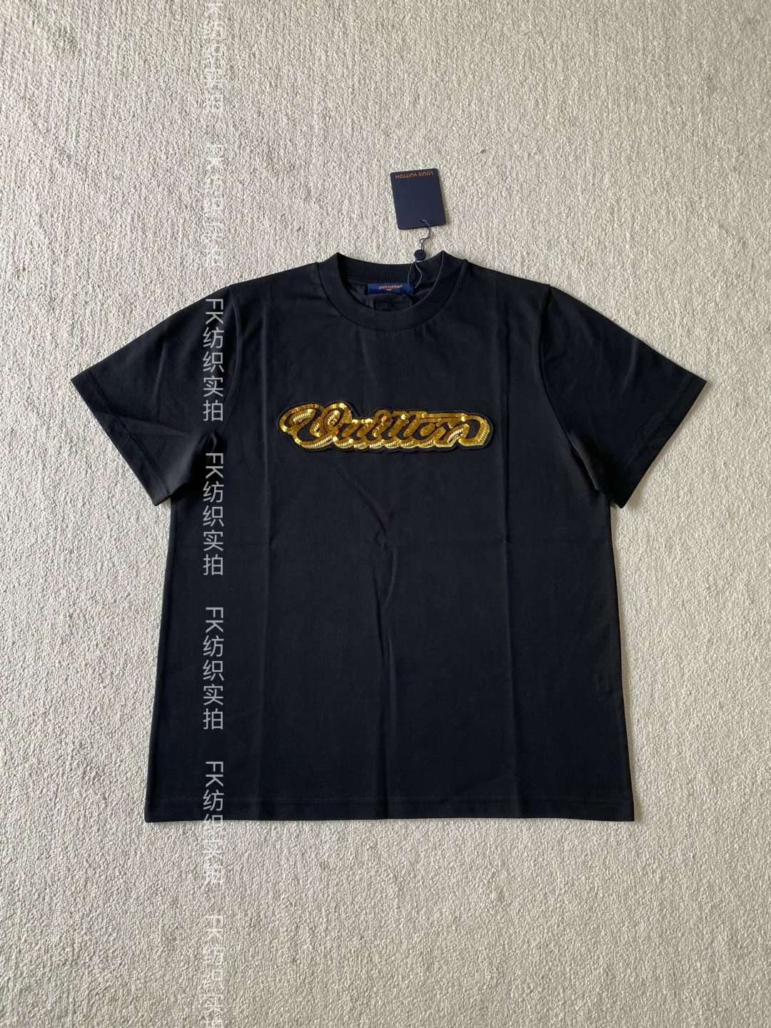 LV gold plate round-neck short-sleeved shirt M6012005