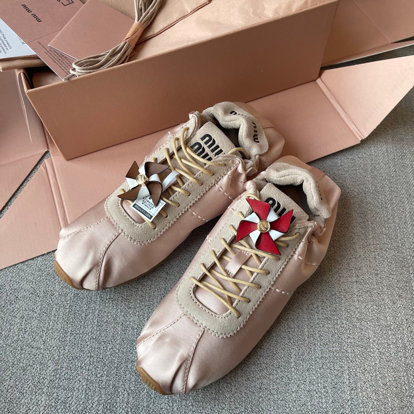 Miu Miu Plume Satin Low Top Sneaker B6012102 - Image 3