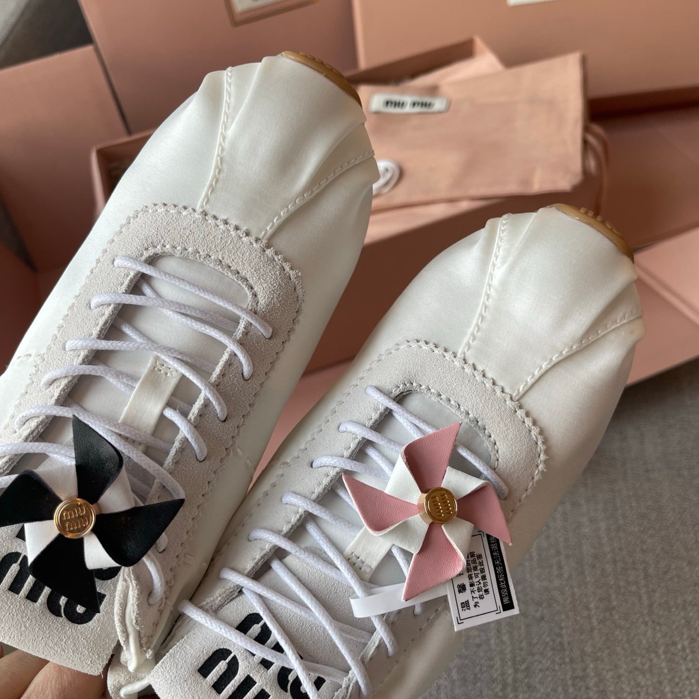 Miu Miu Plume Satin Low Top Sneaker B6012102 - Image 6